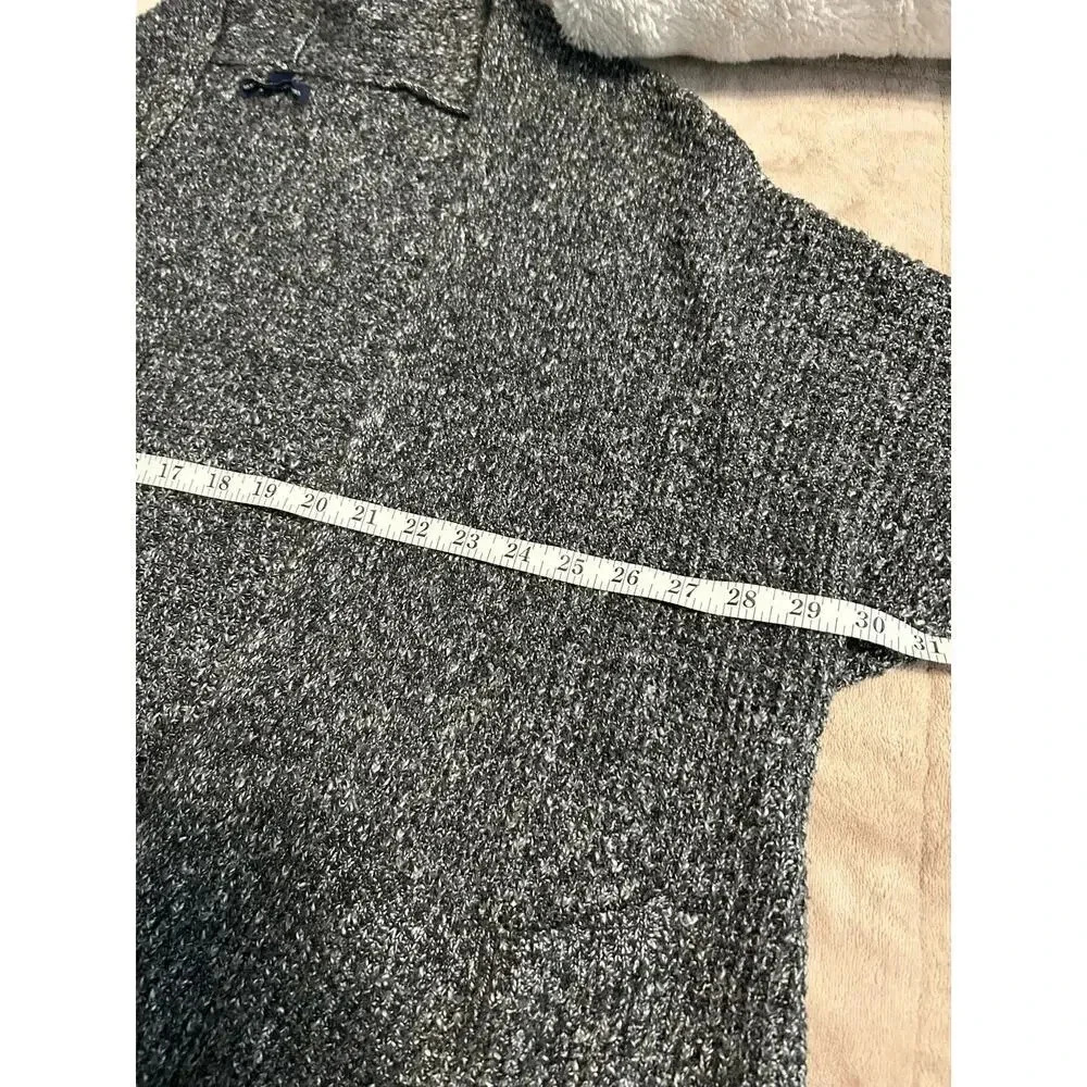 American Eagle Open Front Cardigan Sweater Size XS/Small Gray White Pockets Cozy - Picture 5 of 7